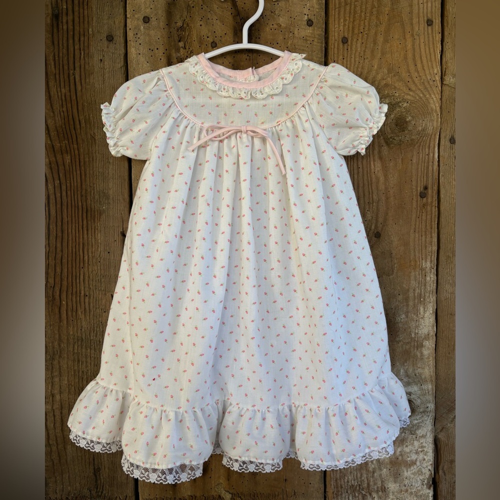 Alexis White and Pink Floral Nightgown